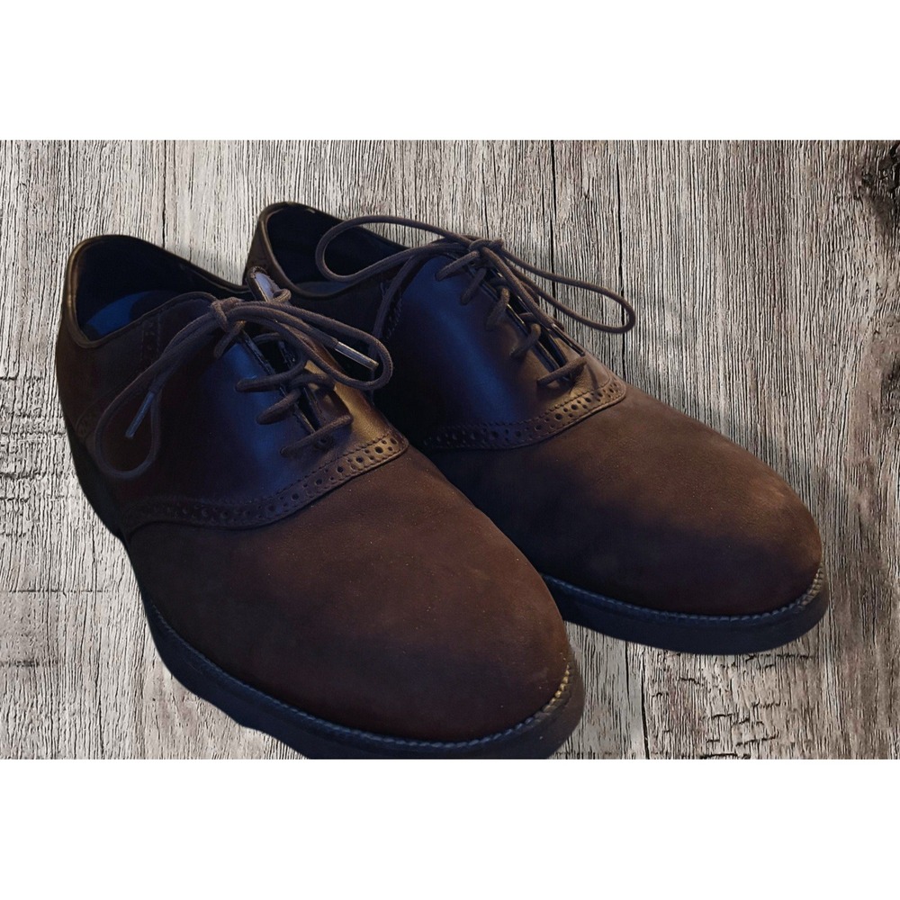 Rockport Mens Saddle Oxfords Shoes Brown Leather Lace Up. Size 9.5 M